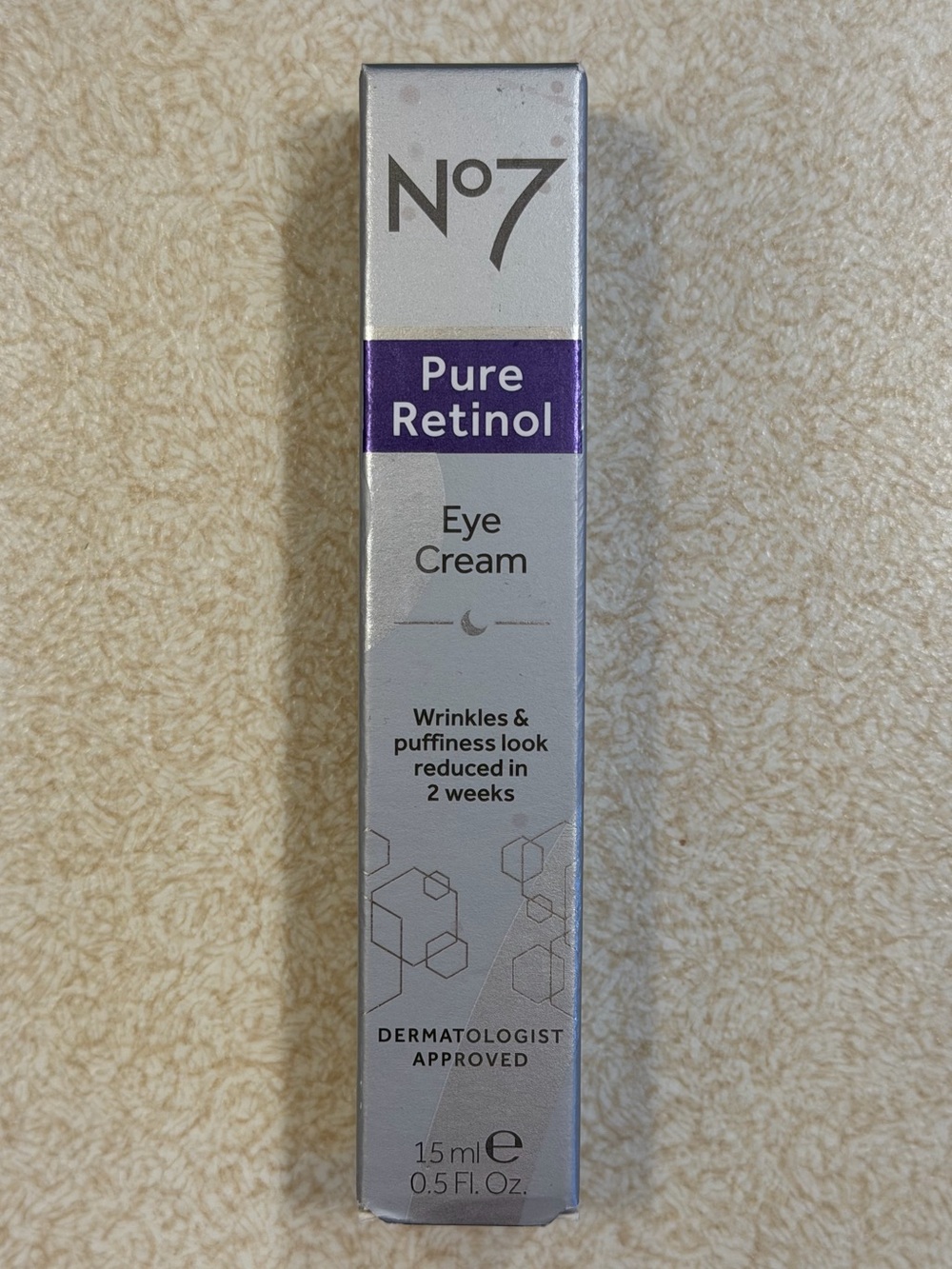 No 7 Pure Retinol Eye Cream New in Box 15ml .5fl oz
